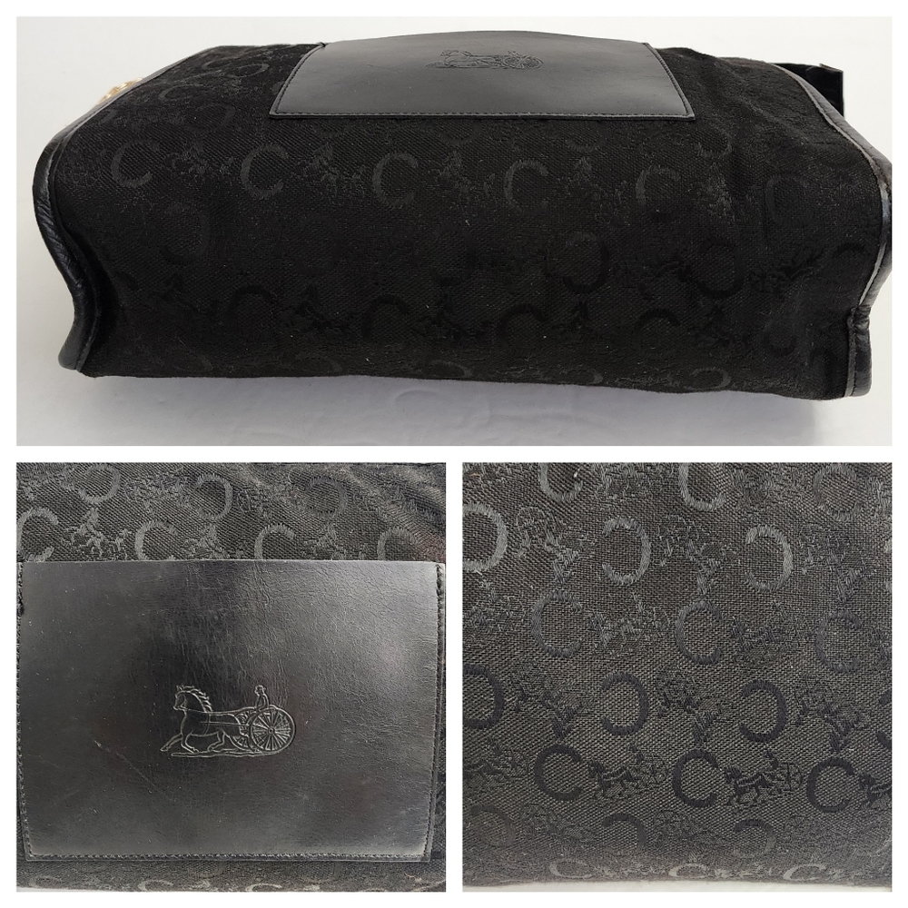 Authentic CELINE black blason clutch crossbody bag - Picture 4 of 5